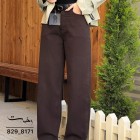 شلوار رگولار کتان کبریتی قهوه ای شلوار رگولار کتان کبریتی قهوه ای