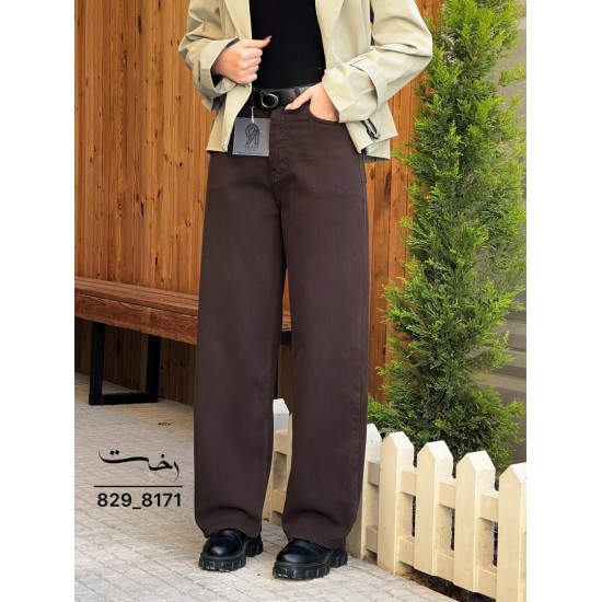 شلوار رگولار کتان کبریتی قهوه ای شلوار رگولار کتان کبریتی قهوه ای