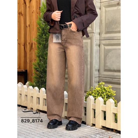 شلوار رگولار کتان کبریتی قهوه ای شلوار رگولار کتان کبریتی قهوه ای