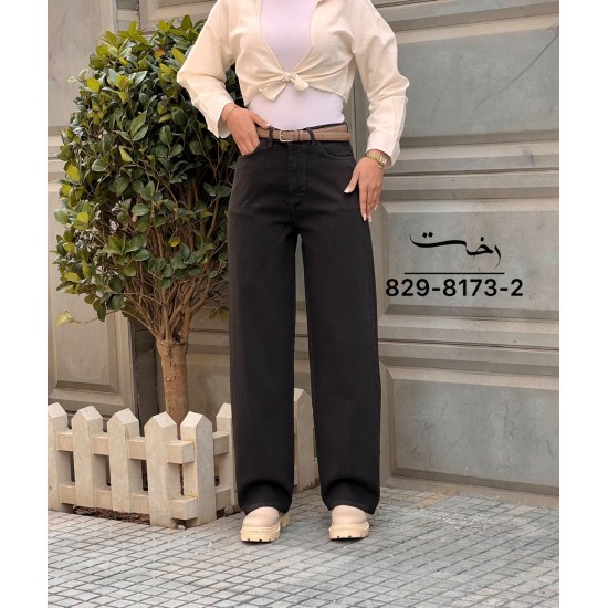 شلوار رگولار کتان کبریتی قهوه ای