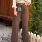 شلوار رگولار کتان کبریتی قهوه ای شلوار رگولار کتان کبریتی قهوه ای