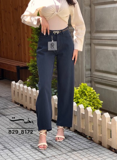 شلوار رگولار کتان کبریتی