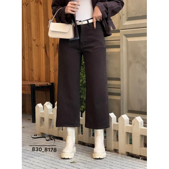 شلوار واید کتان قهوه ای شلوار واید کتان قهوه ای