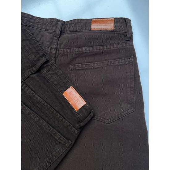 شلوار واید کتان قهوه ای شلوار واید کتان قهوه ای