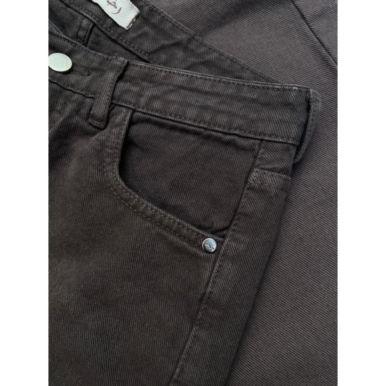 شلوار واید کتان قهوه ای شلوار واید کتان قهوه ای