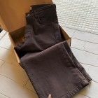 شلوار واید کتان قهوه ای شلوار واید کتان قهوه ای