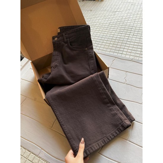 شلوار واید کتان قهوه ای شلوار واید کتان قهوه ای