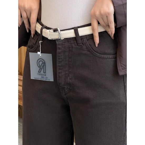 شلوار واید کتان قهوه ای شلوار واید کتان قهوه ای