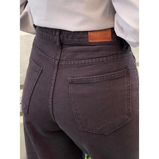 شلوار واید کتان قهوه ای شلوار واید کتان قهوه ای