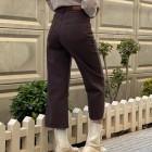 شلوار واید کتان قهوه ای شلوار واید کتان قهوه ای