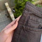 شلوار فلر بگ کتان قهوه ای شلوار فلر بگ کتان قهوه ای