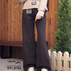 شلوار فلر بگ کتان قهوه ای شلوار فلر بگ کتان قهوه ای