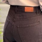 شلوار فلر بگ کتان قهوه ای شلوار فلر بگ کتان قهوه ای