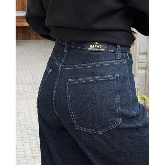 شلوار soft جین آبی جیب جلو شلوار soft جین آبی جیب جلو