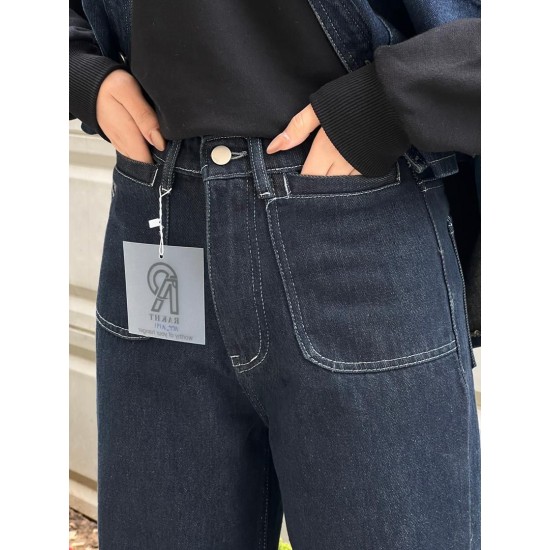 شلوار soft جین آبی جیب جلو شلوار soft جین آبی جیب جلو