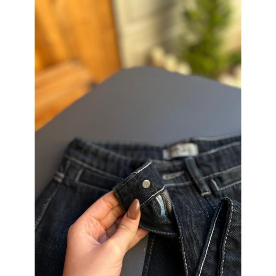 شلوار soft جین آبی جیب جلو شلوار soft جین آبی جیب جلو