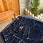 شلوار soft جین آبی جیب جلو شلوار soft جین آبی جیب جلو