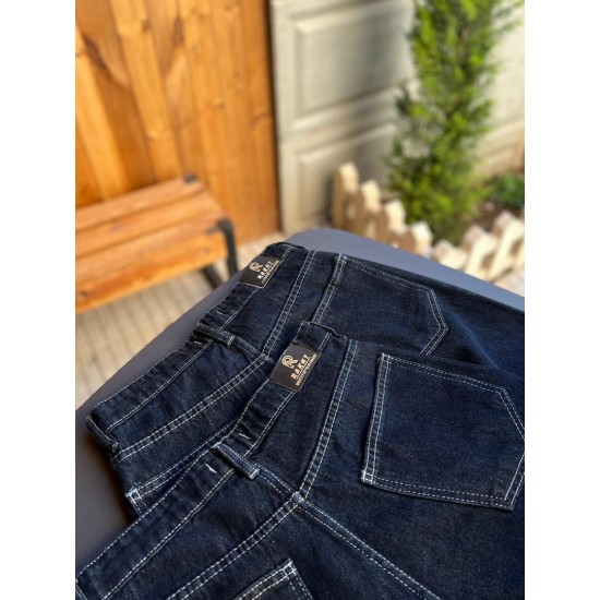 شلوار soft جین آبی جیب جلو شلوار soft جین آبی جیب جلو