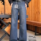 شلوار soft جین آبی جیب جلو