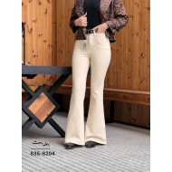 شلوار بوتکات کتان جیب هلالی