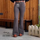 شلوار بوتکات کتان جیب هلالی