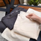 شلوار بوتکات کتان جیب هلالی