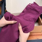 شلوار بوتکات کتان جلو جیب