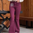 شلوار بوتکات کتان جلو جیب