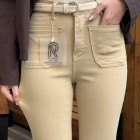 شلوار بوتکات کتان جلو جیب