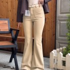 شلوار بوتکات کتان جلو جیب