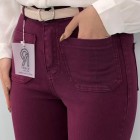 شلوار بوتکات کتان جلو جیب