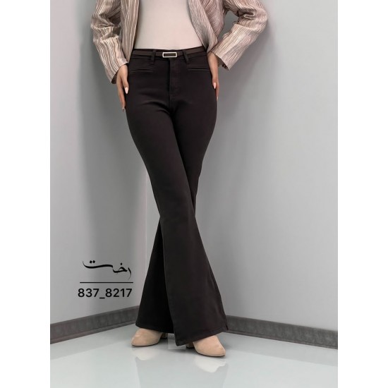 شلوار بوتکات کتان جیب فیلتو