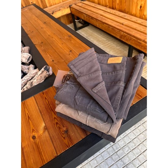 شلوار بوتکات کتان جلو دوخت