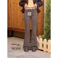 شلوار بوتکات کتان جلو دوخت