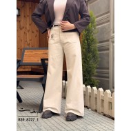 شلوار فلر بگ کتان دو جیب