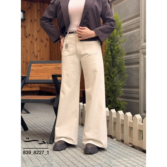 شلوار فلر بگ کتان دو جیب شلوار فلر بگ کتان دو جیب