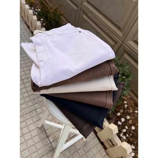 شلوار واید کتان دمپا کات