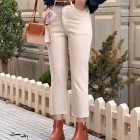 شلوار واید کتان دمپا کات