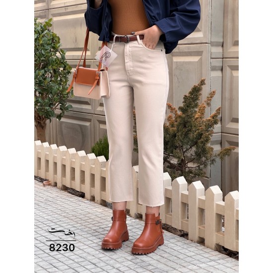 شلوار واید کتان دمپا کات