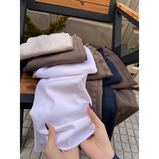 شلوار واید کتان دمپا کات