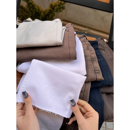 شلوار واید کتان دمپا کات