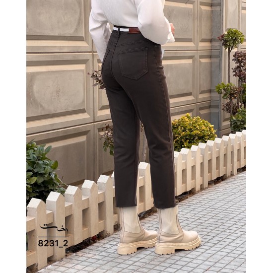 شلوار واید کتان دمپا کات