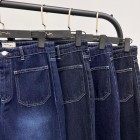 شلوار فلر بگ جین آبی دو جیب شلوار فلر بگ جین آبی دو جیب