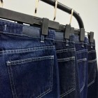 شلوار فلر بگ جین آبی دو جیب شلوار فلر بگ جین آبی دو جیب