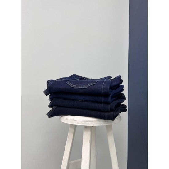 شلوار فلر بگ جین آبی دو جیب شلوار فلر بگ جین آبی دو جیب