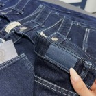 شلوار فلر بگ جین آبی دو جیب شلوار فلر بگ جین آبی دو جیب