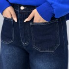 شلوار فلر بگ جین آبی دو جیب شلوار فلر بگ جین آبی دو جیب