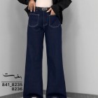 شلوار فلر بگ جین آبی دو جیب شلوار فلر بگ جین آبی دو جیب