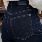 شلوار رگولار جین آبی جلو دوخت شلوار رگولار جین آبی جلو دوخت