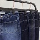 شلوار رگولار جین آبی جلو دوخت شلوار رگولار جین آبی جلو دوخت